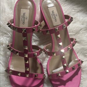 Valentino Pink Rockstud Sandals